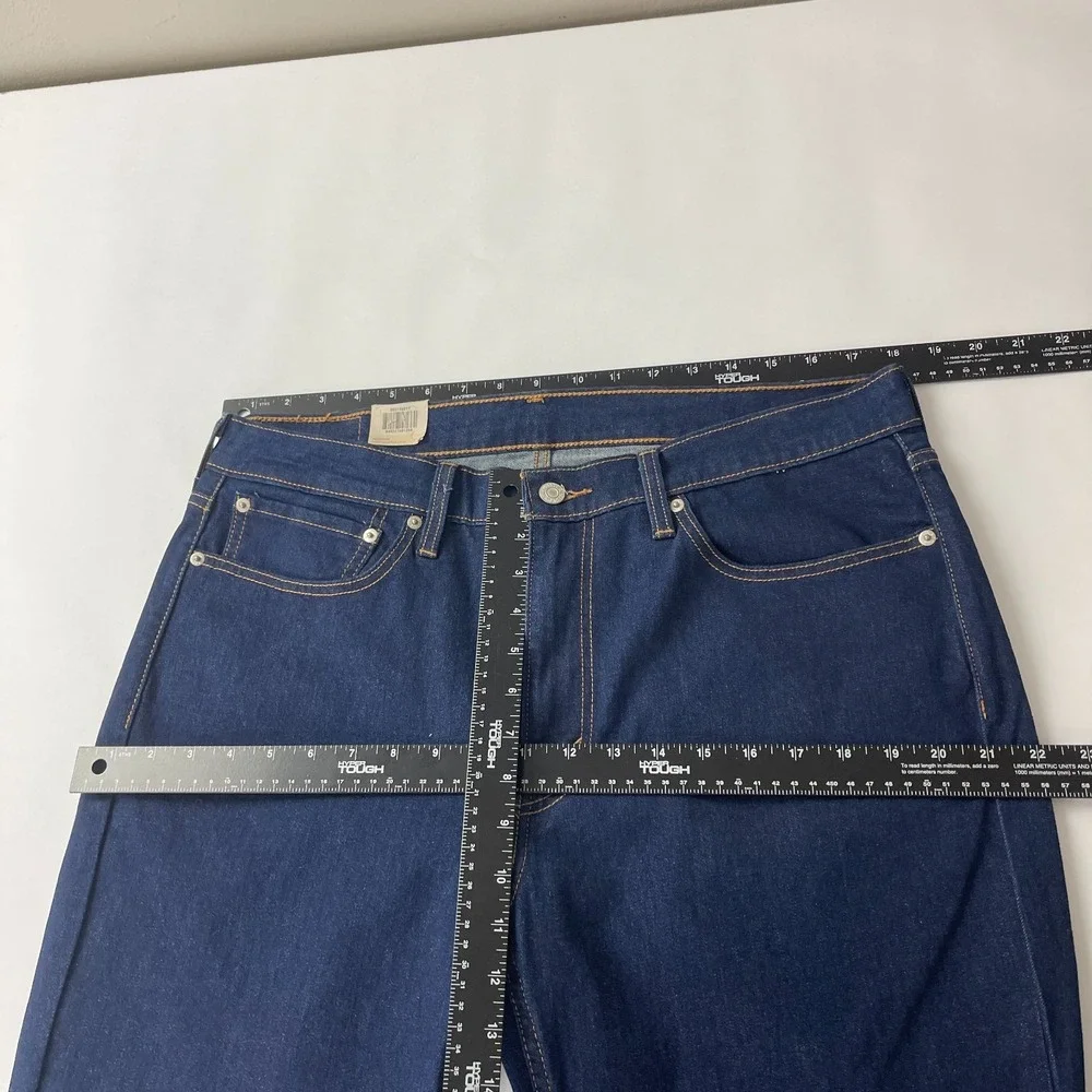 Levis Jeans Mens 36x30 Blue 514 Straight Stretch Dark Wash Stretch Denim Cowboy